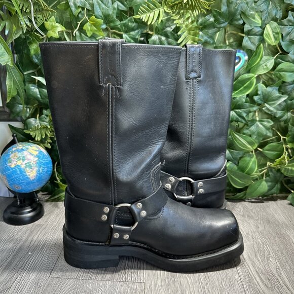 Harley Davidson Cambrelle Mega Harness Hi Biker Boots Square Toe Mens 11 91345 main image 6